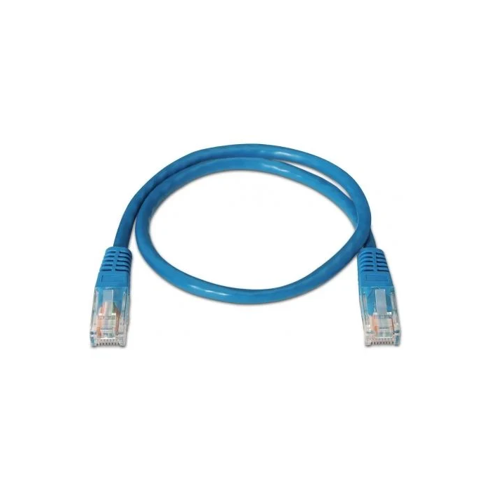 AISENS - CABLE DE RED LATIGUILLO RJ45 CAT.5E UTP AWG24, AZUL, 1.0M 1