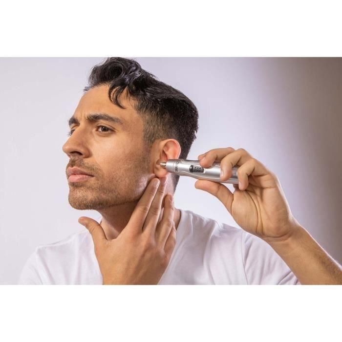Wahl 5606-308 Cortabarbas y Recortadora de Nariz y Orejas, Precisión 2-12mm, 3 Accesorios, Cuchillas de Carbono, Portátil 4