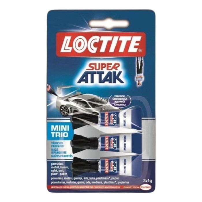 Adhesivo Instantáneo Loctite 1 g 3 Piezas (12 Unidades) 1 Adhesivo Instantáneo Loctite 1 g 3 Piezas (12 Unidades) 1