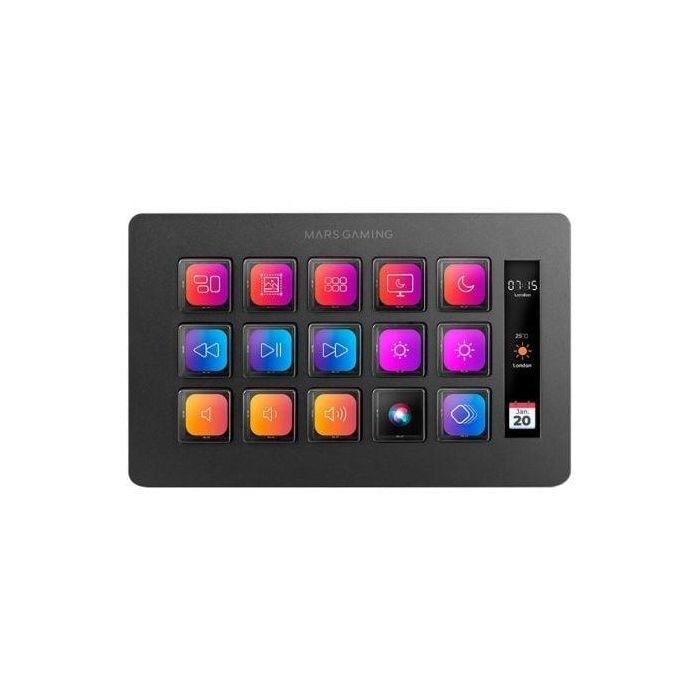Mars Gaming MSD-ONE Stream Deck Slim: Controlador 15 Teclas LCD y Pantalla Ampliada para Gaming, Streaming, Productividad - Negro 2 Mars Gaming MSD-ONE Stream Deck Slim: Controlador 15 Teclas LCD y Pantalla Ampliada para Gaming, Streaming, Productividad - Negro 2