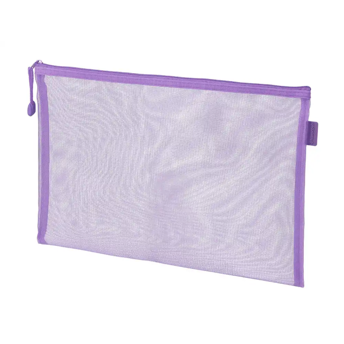 Liderpapel Bolsa Zipper Bag Poliéster Transpirable Multiusos DIN A4 Morado Pastel 2 Liderpapel Bolsa Zipper Bag Poliéster Transpirable Multiusos DIN A4 Morado Pastel 2