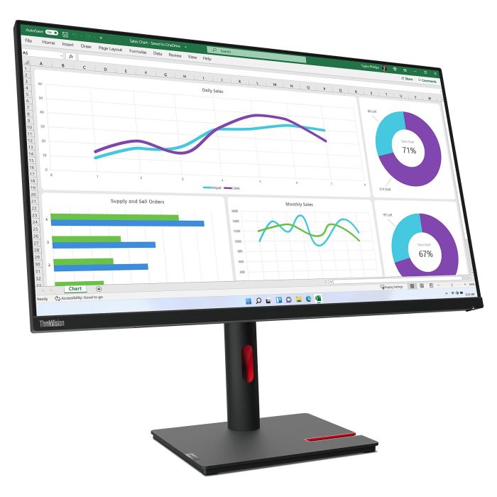 Lenovo ThinkVision T32h-30 Monitor 31.5" QHD (2560x1440) IPS USB-C 90W 5