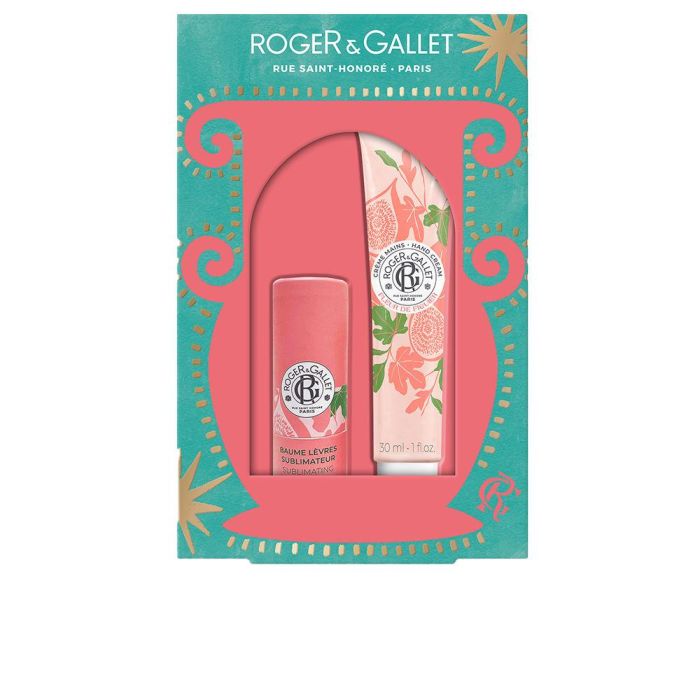 Roger & Gallet FLEUR DE FIGUIER Bálsamo Labial + Crema de Manos Estuche 2 Piezas