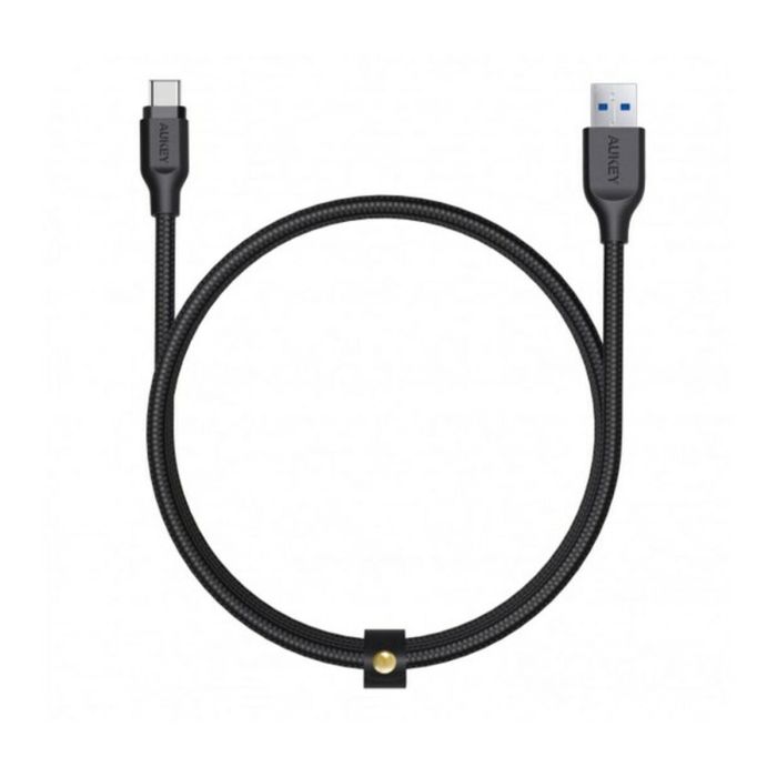 Cable USB A a USB-C Aukey CB-AC2 BK Negro 2 m Cable USB A a USB-C Aukey CB-AC2 BK Negro 2 m