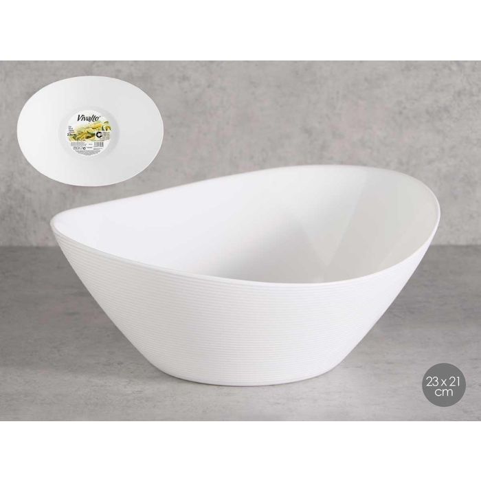 Vivalto Bol Opal Mediano 23 cm - Vidrio Opal Blanco - 22.5x21x9 cm (24 Unidades) Vivalto Bol Opal Mediano 23 cm - Vidrio Opal Blanco - 22.5x21x9 cm (24 Unidades)