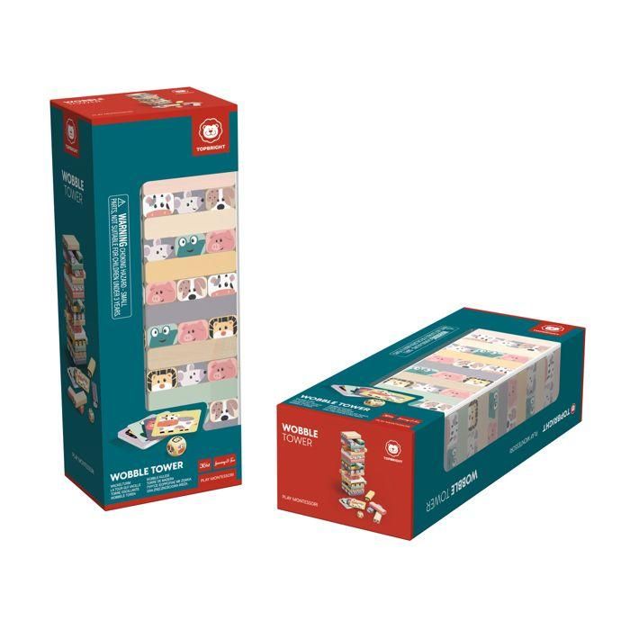 Top Bright TOP1730136897174 Rocking Tower - Juego de Habilidad y Construcción Creativa con Animales y Colores 2