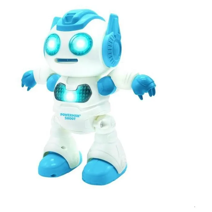 Lexibook AAABS07539 Robot Programable Powerman Shoot con Baile, Música, Demostración - Control Remoto y Discos de Espuma Incluidos 2