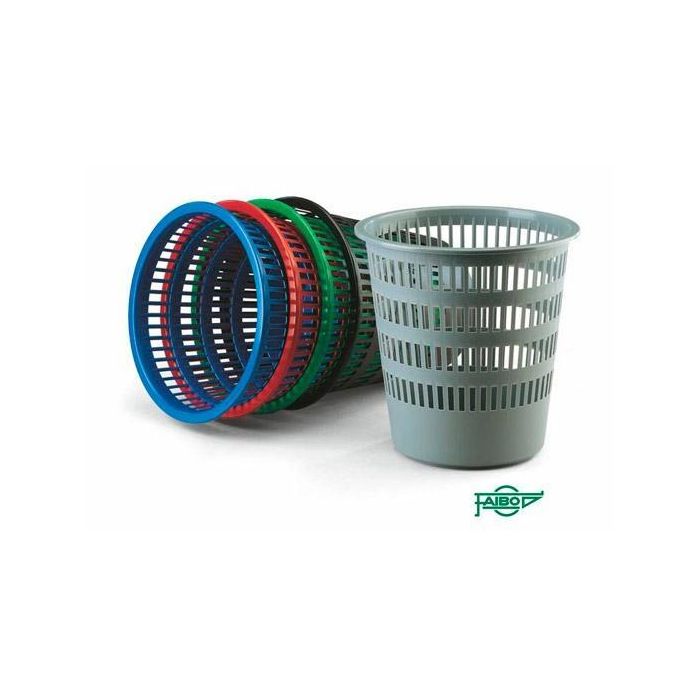 Faibo Papelera Rejilla Plástico Capacidad 16 Litros Serie 306 Negro 315x310 mm Faibo Papelera Rejilla Plástico Capacidad 16 Litros Serie 306 Negro 315x310 mm