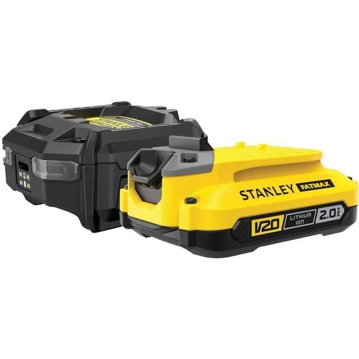 Kit de Inicio - STANLEY FATMAX V20 - SFMCB10D1-QW - Cargador 1.25A + 1 batería 18V 2Ah