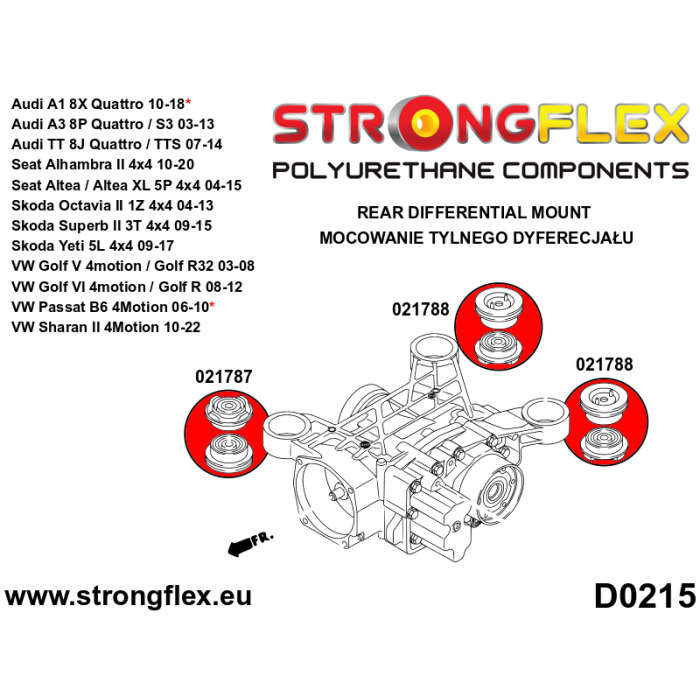 StrongFlex 021788A: Diferencial Trasero - Casquillo Trasero Sport 1