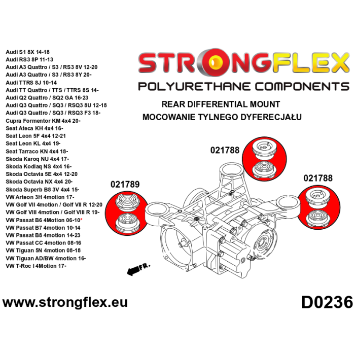 StrongFlex 021788A: Diferencial Trasero - Casquillo Trasero Sport 2