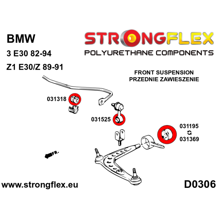 StrongFlex 031369A: Casquillo Brazo Inferior Delantero M3 Excéntrico Sport 3