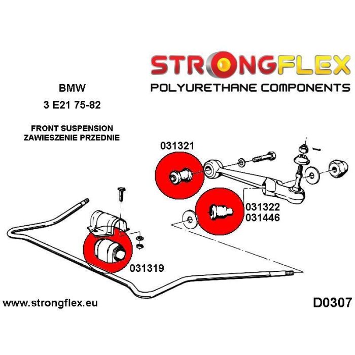 StrongFlex 031446B: Casquillo Exterior Inferior Delantero 42 mm 1