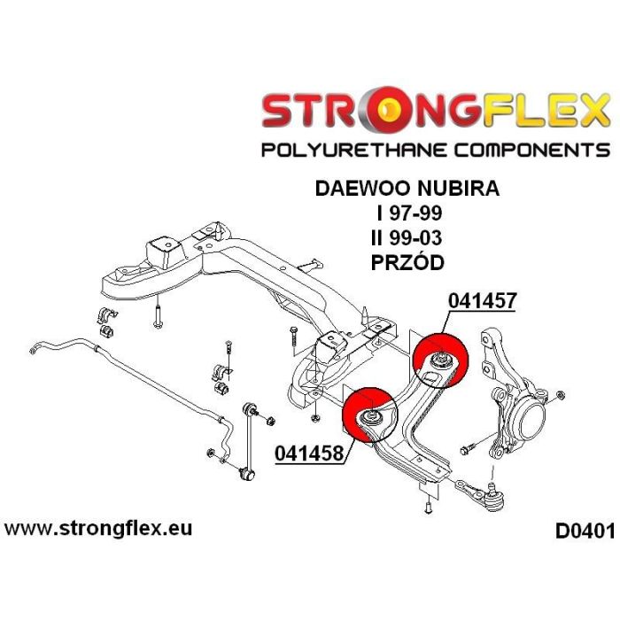 StrongFlex 041458A: Brazo Transversal Delantero - Casquillo Delantero Sport 1