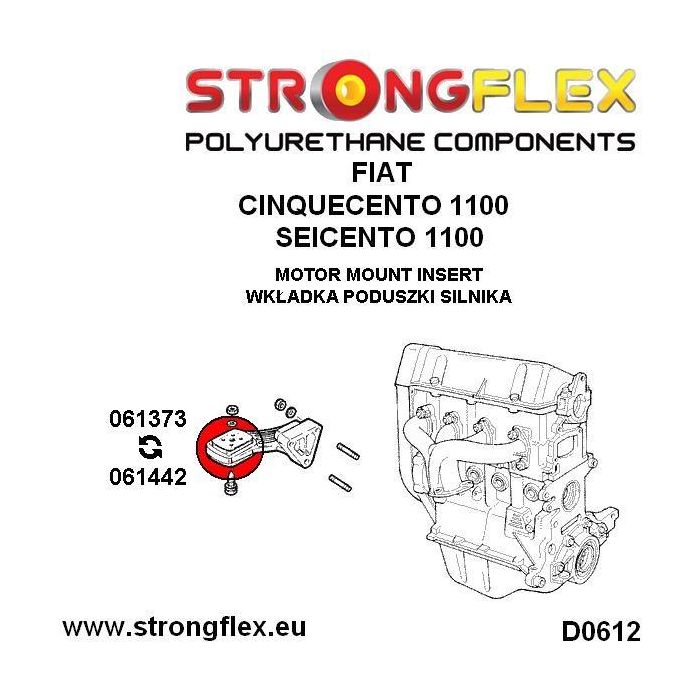 StrongFlex 061373B: Insertos De Montaje Del Motor Lado Del Engranaje De Distribución 2