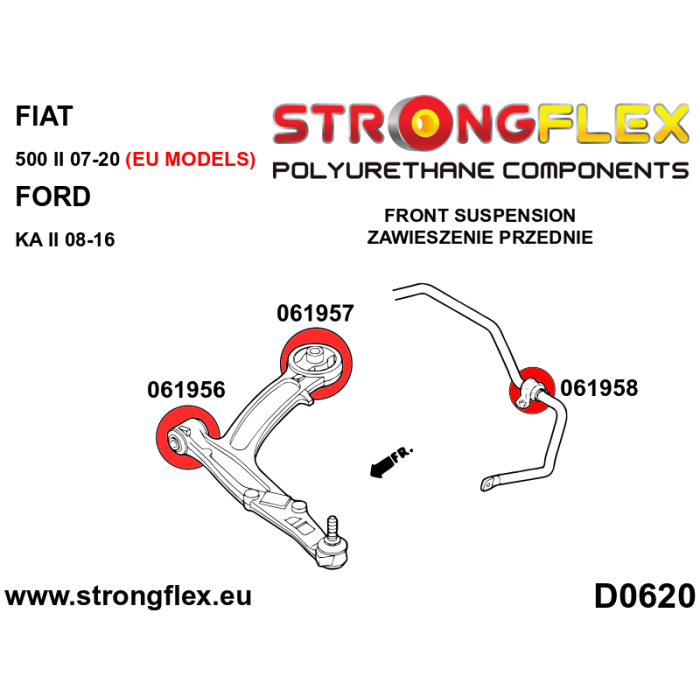 StrongFlex 061956A: Brazo De Suspension Delantero - Casquillo Delantero Sport 2