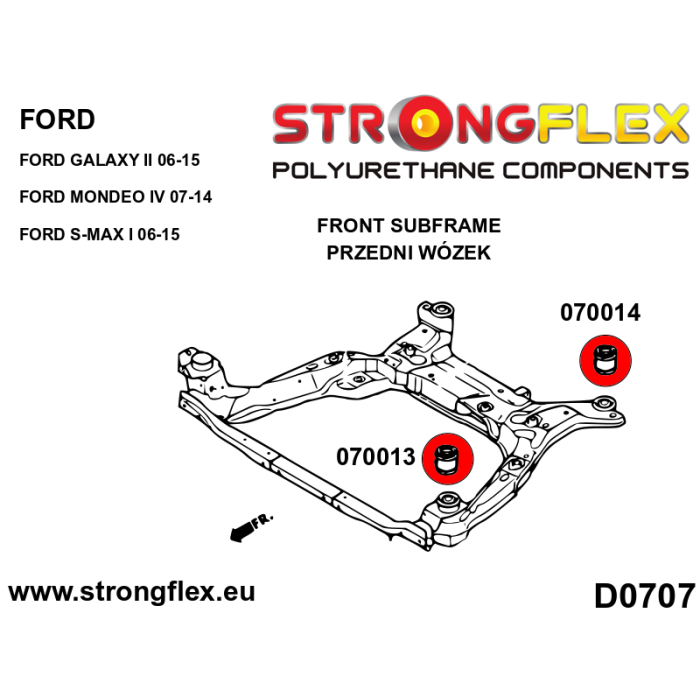 StrongFlex 076157B: Kit Casquillos De Bastidor Auxiliar Delantero 1 StrongFlex 076157B: Kit Casquillos De Bastidor Auxiliar Delantero 1