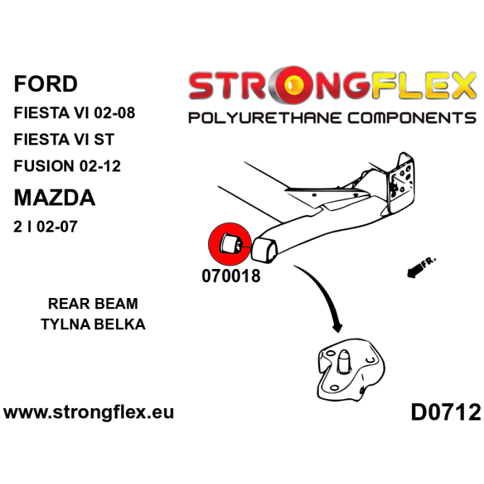 StrongFlex 076168B: Kit De Casquillo De Viga De Resma Y Suspensión Delantera 2