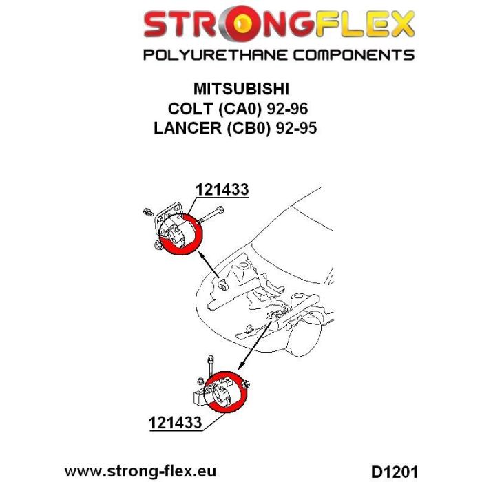 StrongFlex Soporte Motor Inserts Sport STF121433A Alta Flexibilidad, Resistencia a Carga Dinámica, Abrasion, Aceites y Ácidos