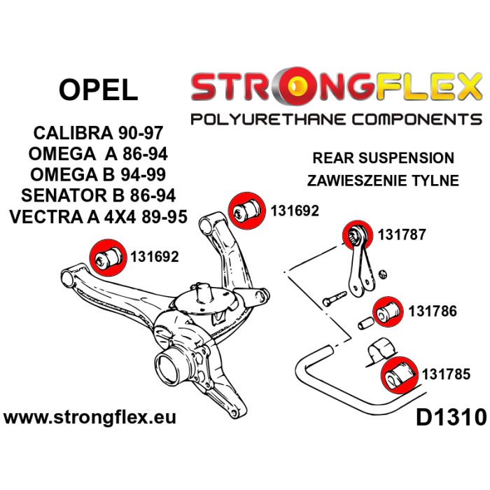 StrongFlex 131785B: Casquillo Barra Estabilizadora Trasera 1