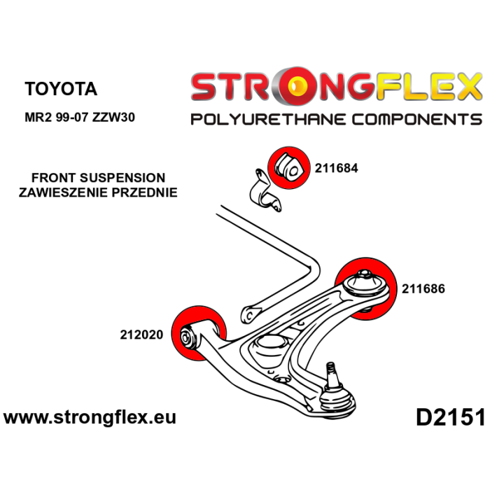 StrongFlex 211686A: Brazo Transversal Delantero - Casquillo Trasero Sport 2