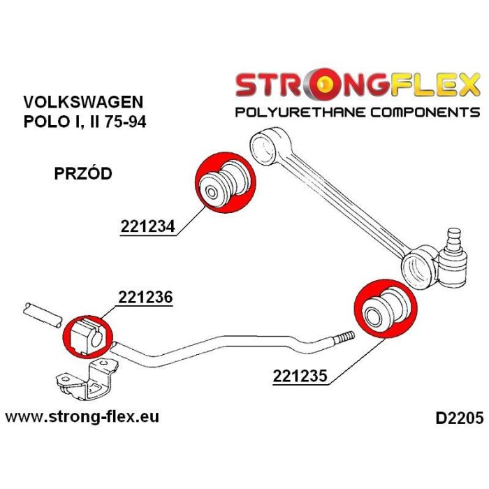 StrongFlex 221234A: Brazo Transversal Delantero - Casquillo Interior Sport 1
