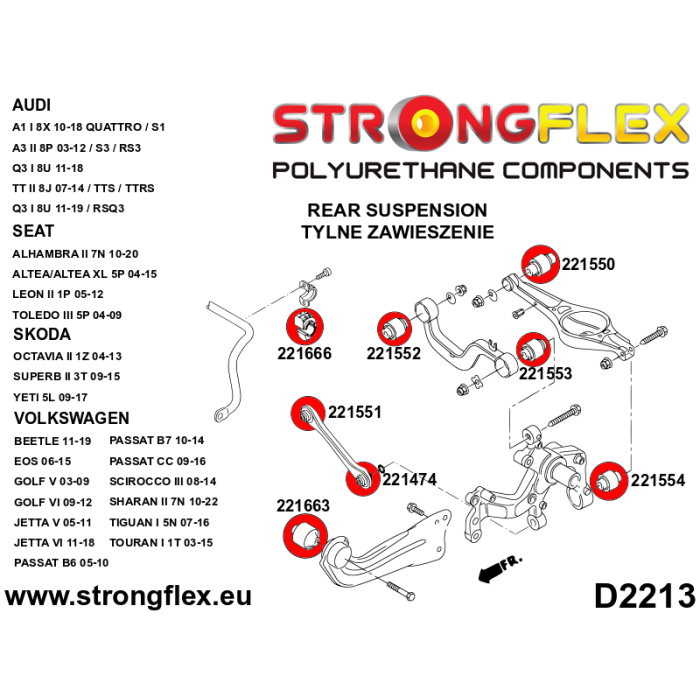StrongFlex 221474A: Casquillo Exterior Bieleta Trasera Sport 1 StrongFlex 221474A: Casquillo Exterior Bieleta Trasera Sport 1