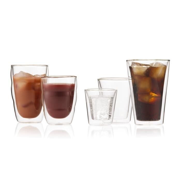 Juego de 6 vasos térmicos - BODUM - Pilatus - Doble pared - 0,35 l - Transparente 4 Juego de 6 vasos térmicos - BODUM - Pilatus - Doble pared - 0,35 l - Transparente 4