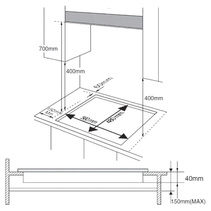 Cecotec Placa de gas Squad G 2400S 2 fuegos 5200W acero inox WOK encendido electrónico 4