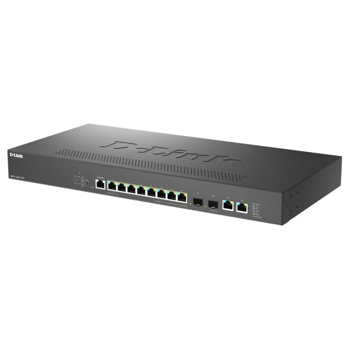 D-Link Switch Gestionable DMS-1250-12TP, Smart Managed Layer 2/2+, 12 Puertos Multigigabit 2.5G con 8 Puertos PoE y Uplink 10G 2