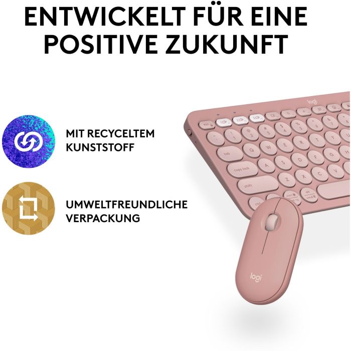 Logitech 910-007014 Ratón Inalámbrico Pebble Mouse 2 M350s Rosa 2