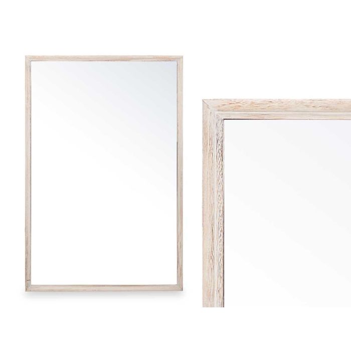 Espejo de Pared con Marco de Madera 80x120 cm Natural - Giftdecor 1 Espejo de Pared con Marco de Madera 80x120 cm Natural - Giftdecor 1