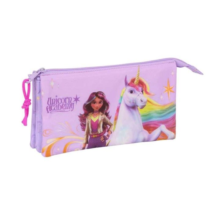 Portatodo triple unicorn academy 22x12x3 cm Portatodo triple unicorn academy 22x12x3 cm
