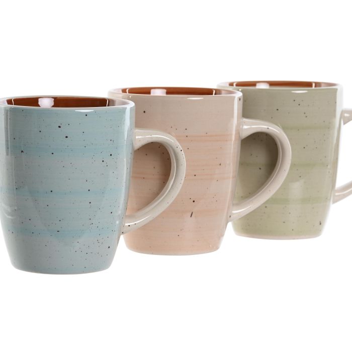 Mug Basicos DKD Home Decor Azul Verde 8.5 x 11 x 12.5 cm (12 Unidades) 1