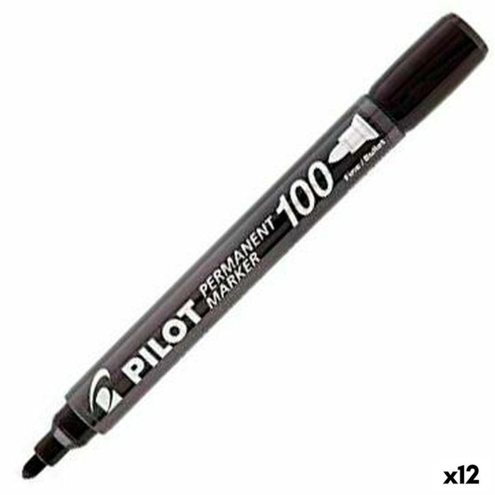 Rotulador permanente Pilot Sca-100 Negro (12 Unidades) Rotulador permanente Pilot Sca-100 Negro (12 Unidades)