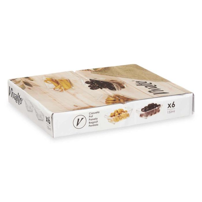 Cazuela Vidrio Aperitivo Rectangular C Asas 150Ml Vivalto 13X3CM (36 Unidades) 2 Cazuela Vidrio Aperitivo Rectangular C Asas 150Ml Vivalto 13X3CM (36 Unidades) 2