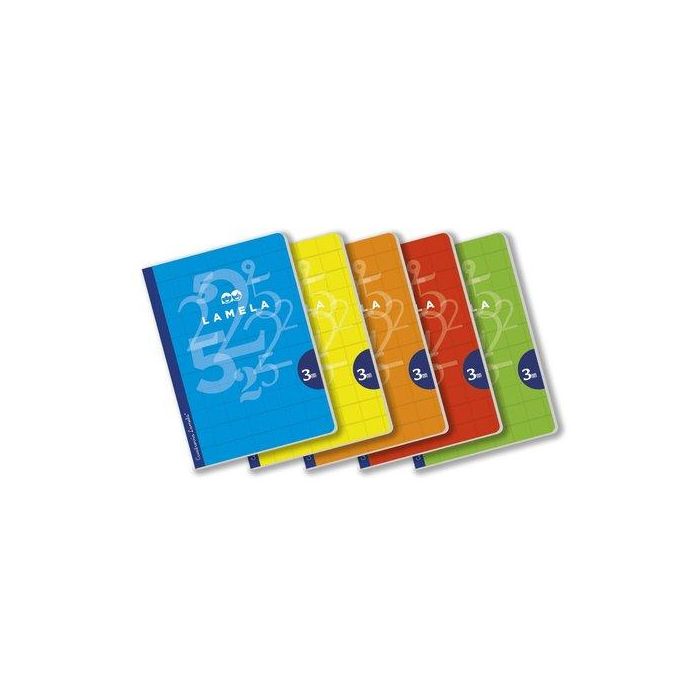Lamela Libreta Grapada 50H A4 Cuadrovia 3 Mm Surtido Pack De 5 (5 Col.)