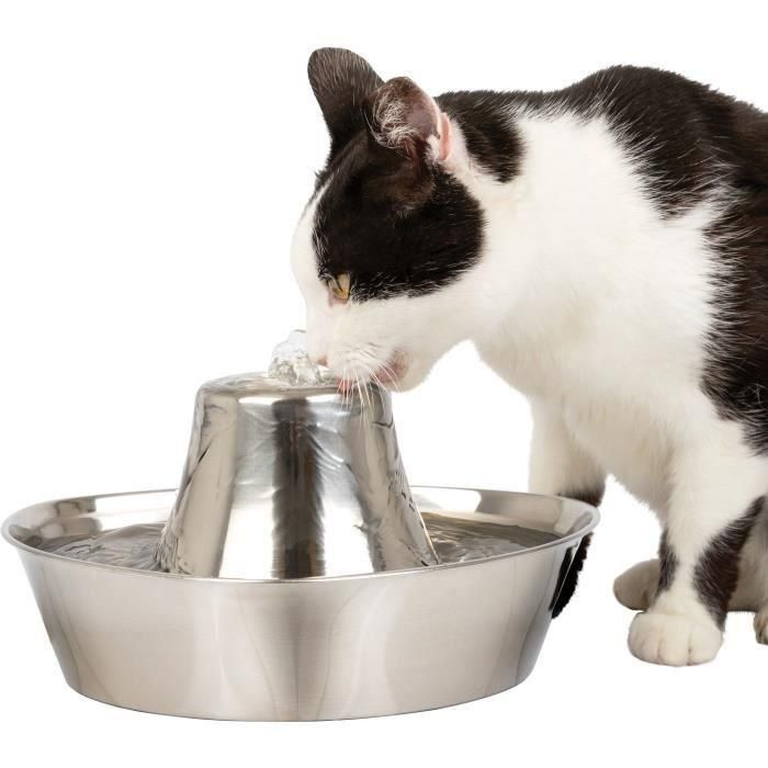 Fuente - PETSAFE - SEASIDE - Acero inoxidable - 1,8 L Fuente - PETSAFE - SEASIDE - Acero inoxidable - 1,8 L