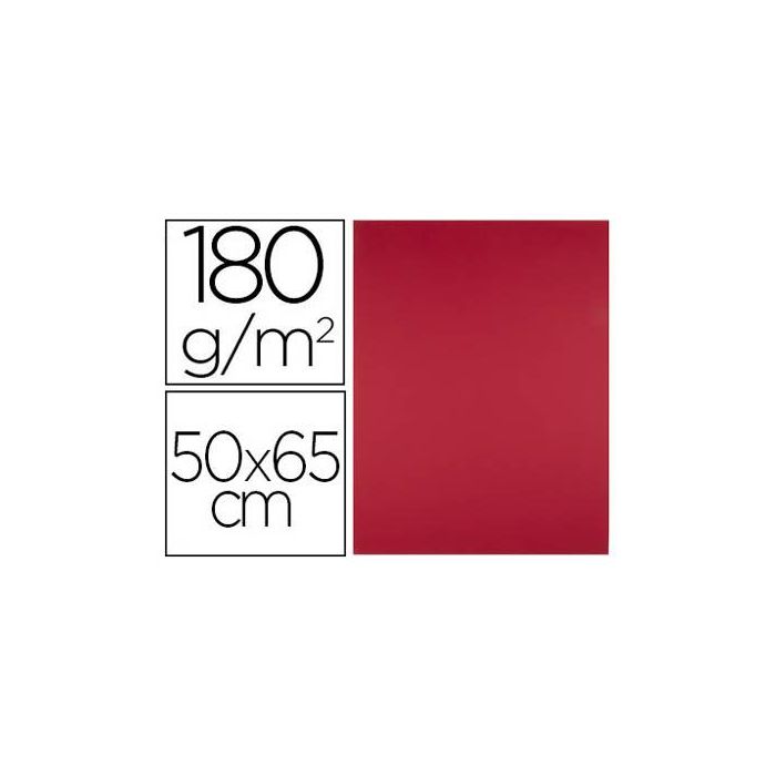 Cartulina Liderpapel 50x65 cm 180 gr-M2 Rojo Navidad Paquete De 25 Hojas