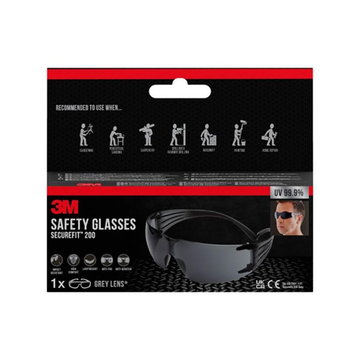 Gafas de seguridad securefit 200, lente gris 1 Gafas de seguridad securefit 200, lente gris 1