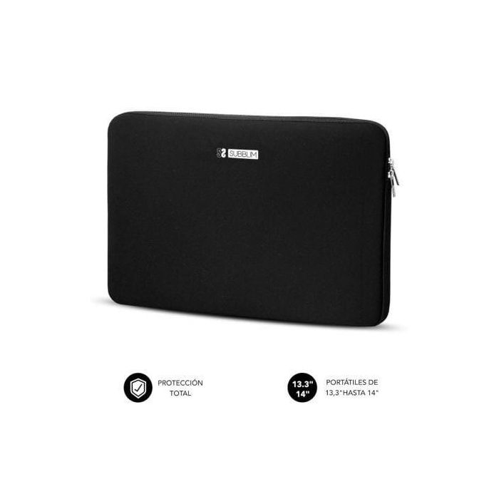 Funda Subblim Business Laptop Sleeve Neoprene para Portátiles 13.3"-14"/ Negra