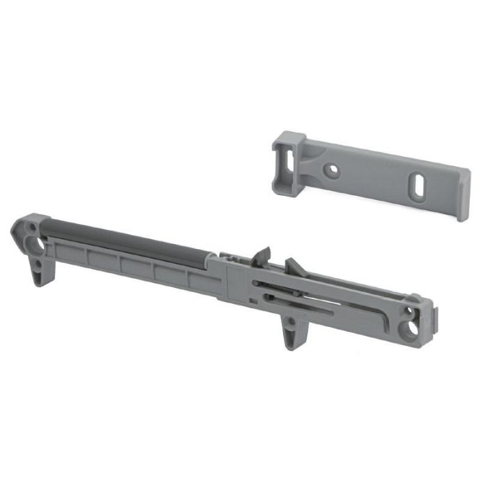 Herrajes Alk Freno Amortiguado Enebro para Guías de Cajones con Cierre Suave, Silencioso y Reversible, Color Gris