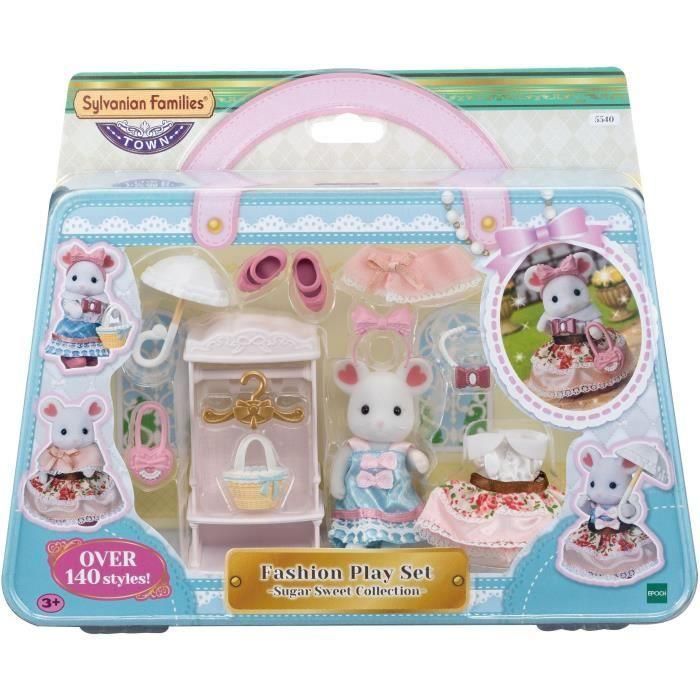 FAMILIAS SYLVANIAN La maleta de moda y el ratón de malvavisco de la hermana mayor para niños FAMILIAS SYLVANIAN La maleta de moda y el ratón de malvavisco de la hermana mayor para niños