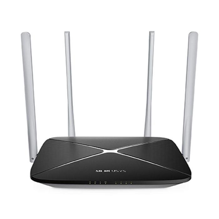 Mercusys AC12 Router Inalámbrico Doble Banda (2.4 GHz / 5 GHz) Wi-Fi 5 (802.11ac) Negro Hasta 867 Mbit/s