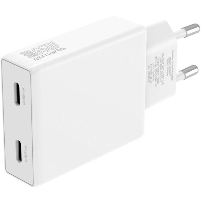 4smarts Netzladegert PDPlug Slim Dual 65W GaN 2C. wei 4