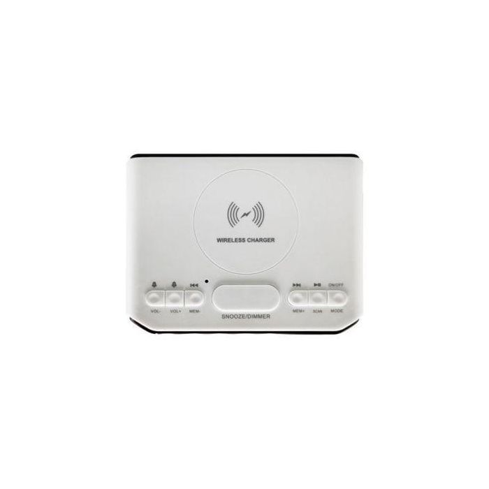Despertador Sunstech FRD50BTWCWT/ Radio FM/ Base de carga Inalámbrica 2
