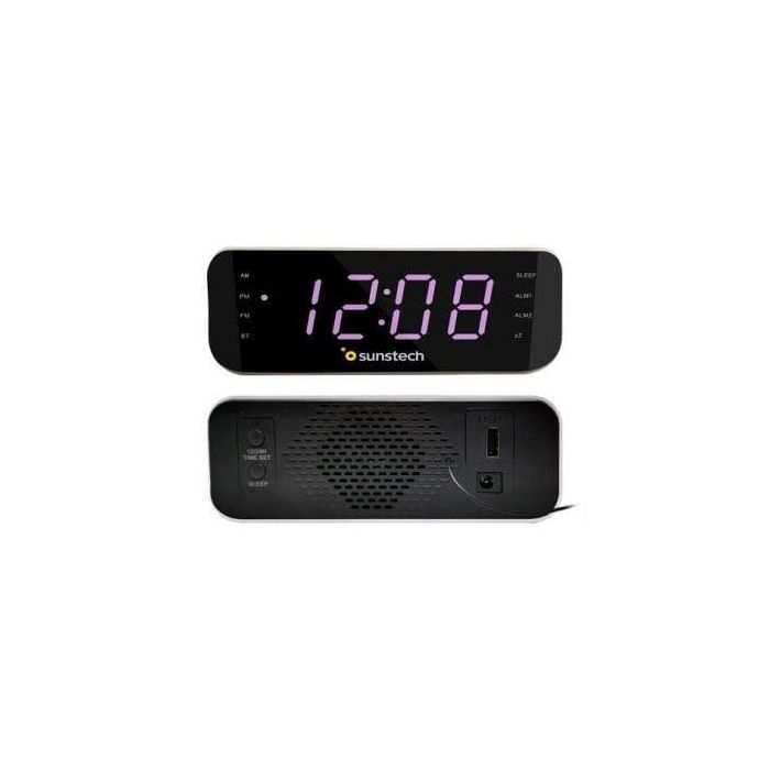 Despertador Sunstech FRD50BTWCWT/ Radio FM/ Base de carga Inalámbrica 3