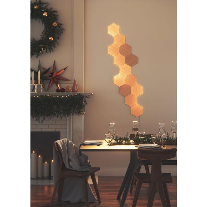 Panel LED Nanoleaf NL52-K-3002HB-13PK Blanco Marrón 4000 K 15 Panel LED Nanoleaf NL52-K-3002HB-13PK Blanco Marrón 4000 K 15