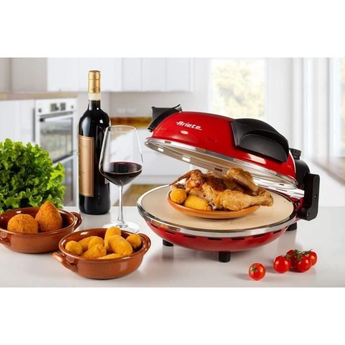 Ariete 909 Mini Horno para Pizza con Placa de Piedra Refractaria, 33 cm, 5 Niveles de Cocción, 400°C - Ideal para Pizza Fresca y Congelada 1 Ariete 909 Mini Horno para Pizza con Placa de Piedra Refractaria, 33 cm, 5 Niveles de Cocción, 400°C - Ideal para Pizza Fresca y Congelada 1