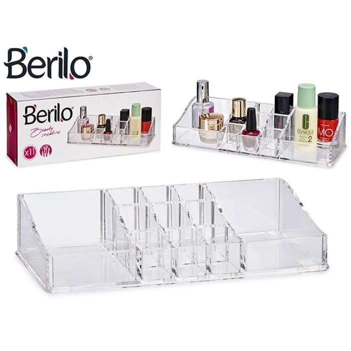 Organizador de Maquillaje Berilo 6103-X Transparente 9 x 4,5 x 22,7 cm 1 Organizador de Maquillaje Berilo 6103-X Transparente 9 x 4,5 x 22,7 cm 1